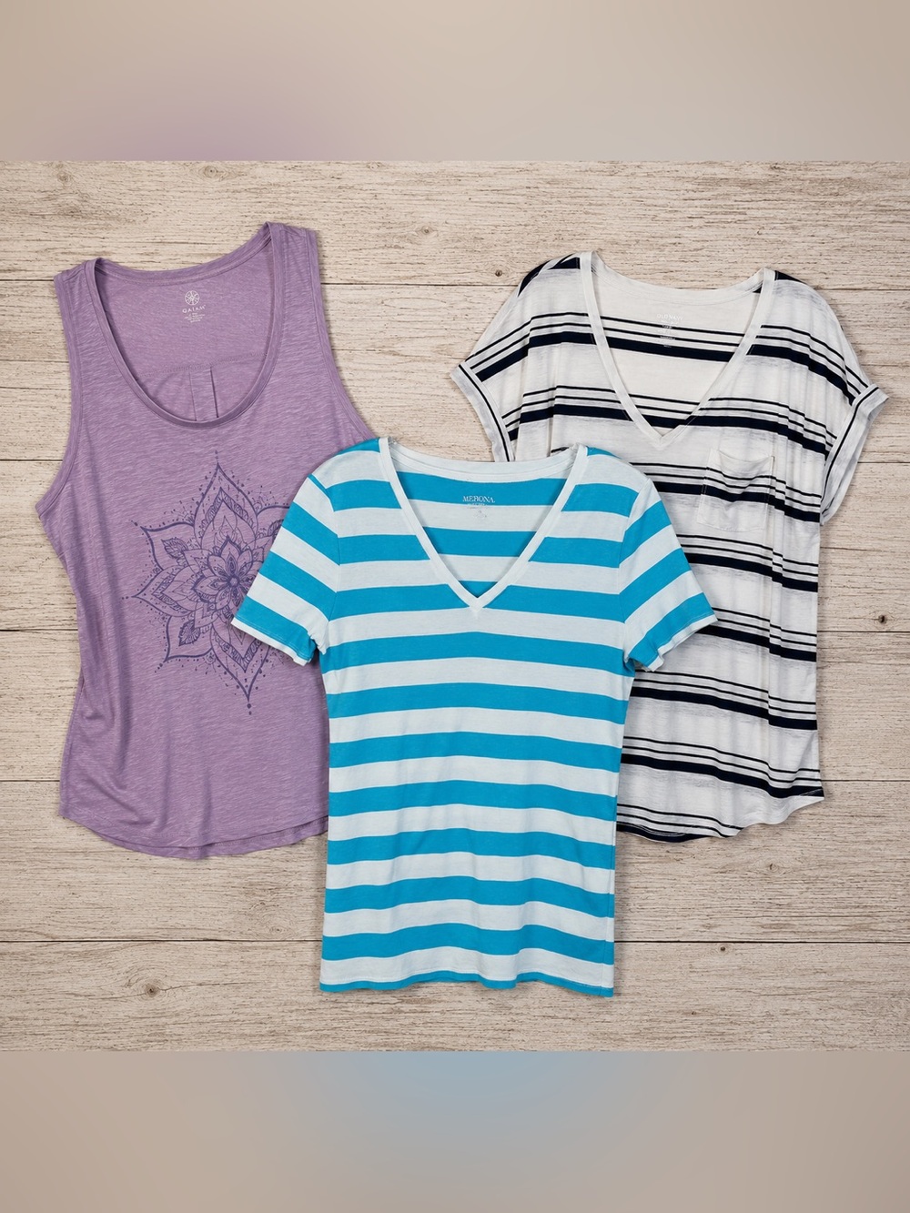 Gaiam Old Navy Merona Size Large Top Bundle